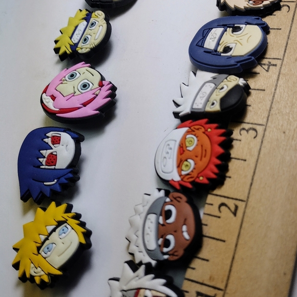 Anime Naruto 14 Charms for Slip-on Rubber Shoes (Jibbitz)  New in Package - Picture 3 of 10